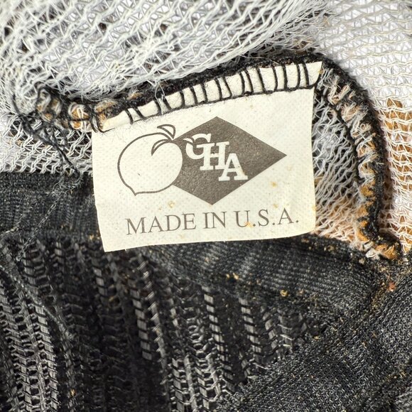 Vintage 80s Mesh Trucker Hat "Korean Veteran & Proud Of It" Black With Yellow - Picture 5 of 6